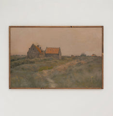 Barn Sunset | Framed Wooden Art - Horizontal