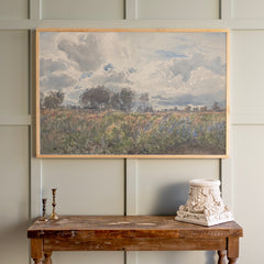 Watercolor Field | Framed Wooden Art - Horizontal