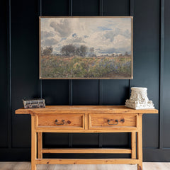 Watercolor Field | Framed Wooden Art - Horizontal