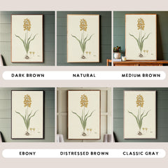 Yellow Botanical | Framed Wooden Art