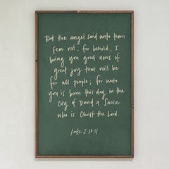 A Savior Who Is Christ Our Lord | Framed Wooden Art