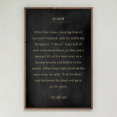 "It Is finished" John 19:28-30 | Framed Wooden Art