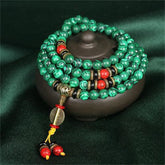 Faith Nova Tibetan 108 Mala Malachite Beads Bracelet Necklace