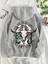 Women's Skull Hoodie – Fleece-Lined with Drawstring & Kangaroo Pocket, Ideal for Fall & Winter Casual Wear