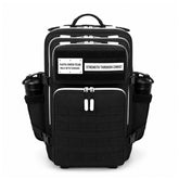Faith-Inspired EDC Performance Backpack 45L - Black White Accent