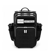 Faith-Inspired EDC Performance Backpack 35L - Black White Accent