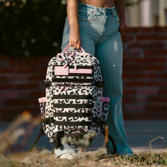 45L Backpack Leopard Pink