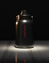 64OZ FLASK BLACK RED LETTERS