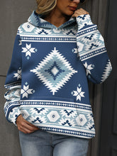 Graphic Print Kangaroo Pocket Hoodie, Casual Long Sleeve Hoodies Sweatshirt, Women's Clothing