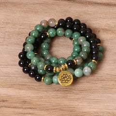 Faith Nova 108 Beads Natural Agate Mala Healing Bracelet