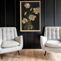 Vintage Floral In Vase Print | Framed Wooden Art