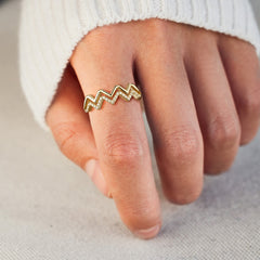 Highs And Lows Wave Ring