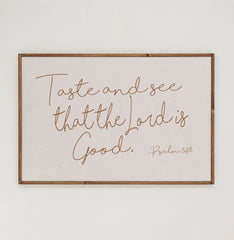 Taste And See | Framed Wooden Art - Horizontal