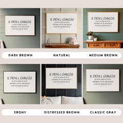 Be Strong And Courageous | Framed Wooden Art - Horizontal