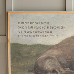 Be Strong | Framed Wooden Art - Horizontal