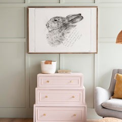 A Very Tired Rabbit | Framed Wooden Art - Horizontal