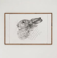 A Very Tired Rabbit | Framed Wooden Art - Horizontal