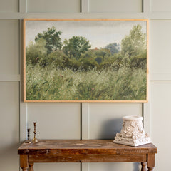 Field of Oats | Framed Wooden Art - Horizontal