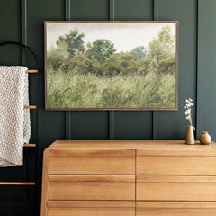 Field of Oats | Framed Wooden Art - Horizontal