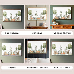 Woodland Animals | Framed Wooden Art - Horizontal