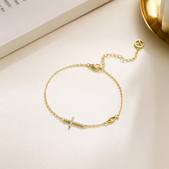 Pray Cross Jesus Fish Bracelet