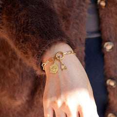 Queen Bee Charm Coin Pendant