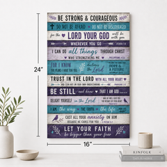 Christian Canvas Wall Art – Inspirational Bible Verse Wall Decor, Faith-Based Scripture Print for Home