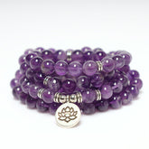 Faith Nova Natural Amethyst Purification Mala Bracelet