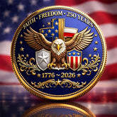 Faith, Freedom & United States 250th Anniversary Commemorative Badge Set