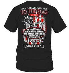 To The Flag Of The United States Of America Pattern Print 100%Cotton T-Shirt