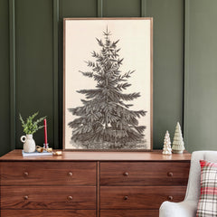 Christmas Fir Tree | Framed Wooden Art
