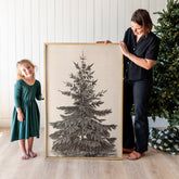 "Christmas Fir" Framed Canvas | Vertical