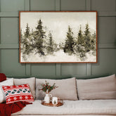 "Christmas Trees" Framed Canvas | Horizontal