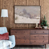 "Snowed In" Framed Canvas | Horizontal