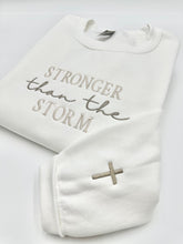 Embroidered Stronger Than The Storm Sweatshirt Hoodie