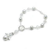 Angel Crystal Rosary Bracelet – St. Benedict Cross Prayer Beads