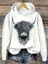 New Fashionable Large Size Cartoon Print Sweater for Women - Europe and US Style