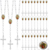 Our Lady of Guadalupe Rosary Necklace – Tricolor Rose Scented Wooden Beads
