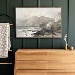 Though The Mountains Be Shaken | Framed Wooden Art - Horizontal