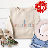 Embroidered He is Risen Sweatshirt