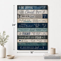Christian Canvas Wall Art – Inspirational Bible Verse Wall Decor, Faith-Based Scripture Print for Home