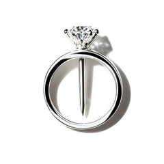 Nail & Silver Ring Pendant Necklace of Resilience: Love Through Adversity