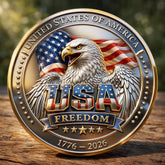 America 250 Commemorative Badge Set – 1776–2026 United States 250th Anniversary Freedom Eagle Badge Set