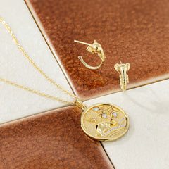 Promised Land Garden of Life Elephant Half Hoop Stud Earrings