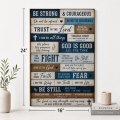 Christian Canvas Wall Art – Inspirational Bible Verse Wall Decor, Faith-Based Scripture Print for Home