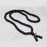Faith Nova 108 Natural Lava Rock Beads Prayer Mala Bracelet Necklace