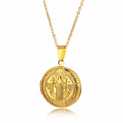 Christ Classic St. Benedict Pendant Titanium Necklace