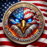 America 250th Anniversary Eagle Commemorative Badge Set