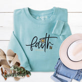 Faith Flower Embroidered Crewneck Sweatshirt
