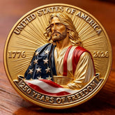 Jesus & America 250th Anniversary Commemorative Badge Set (1776–2026) – 250 Years of Freedom Faith Badge Set